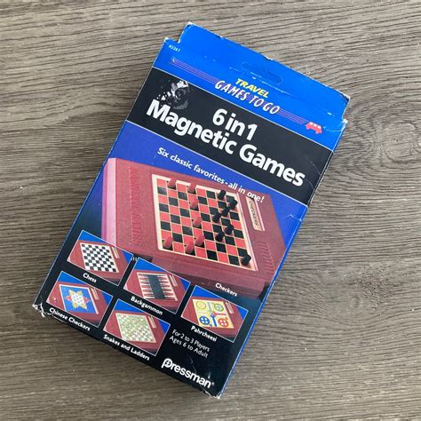 Buy Vintage Pressman 6-in-1 Magnetic Board Games: Backgammon, Chess ...