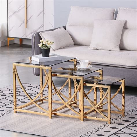 15 The Best Maximizing Space and Style with 3 Nesting Coffee Tables