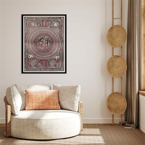 Beautiful Rajasthani Woman Madhubani Painting, Framed Art – Dessine Art