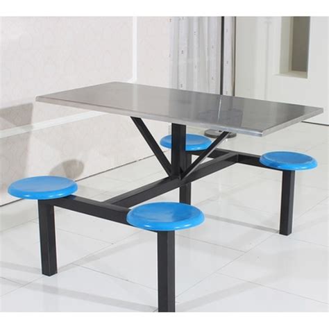 四人座一体餐桌椅 四人座/玻璃钢桌面（1.2*0.6m） 台