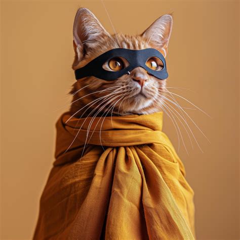 Cat Wearing Mask and Scarf 48089062 Stock Photo at Vecteezy