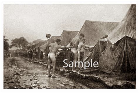 Vintage 1940s Photo of a Group of Nude Soldiers Bathing - Etsy