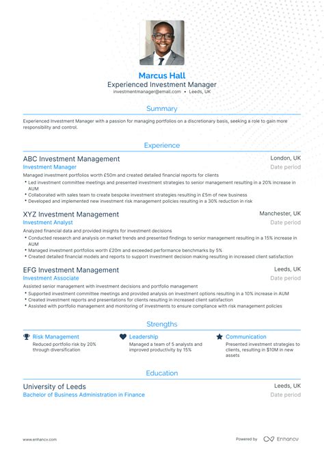 8 Investment Manager Resume Examples & Guide for 2023