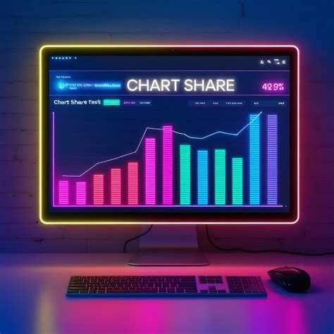 Computer monitor with a chart showing | Premium AI-generated image