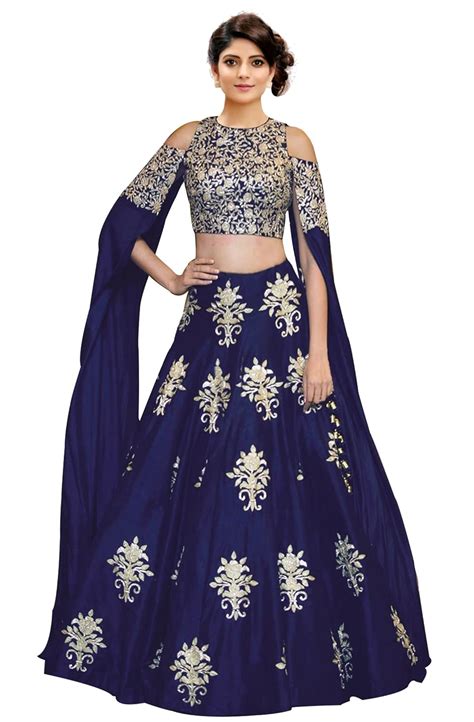 Buy Siddeshwary Fab Women's Taffeta Silk With Blouse Piece Lehenga ...