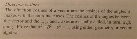 Direction Cosines of a Vector 的图像结果