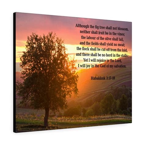 Scripture Walls God of My Salvation Habakkuk 3:17-18 Bible Verse Canvas ...