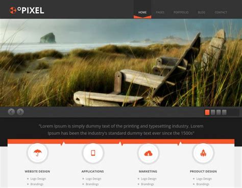 黑色简单大气的网页设计公司图片展示网站模板html全站下载