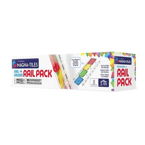 MAGNA-TILES Rail Racers Rail Pack Magnetic Construction Set, The ...