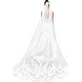 PALAY Women's Polyester Bridal Veil 3M Wedding Veil Cowl For Bride ...