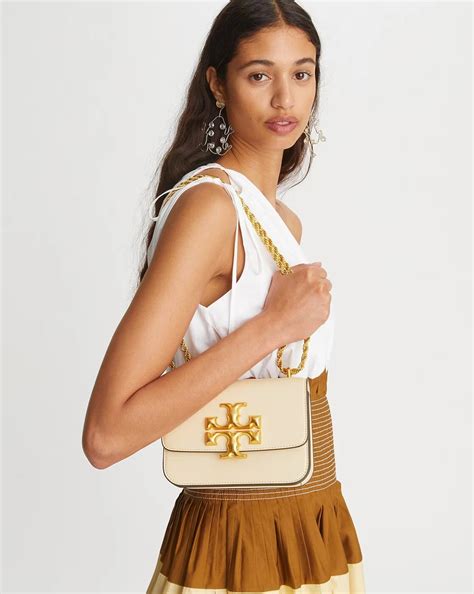 Eleanor Small Convertible Shoulder Bag - White | Tory Burch
