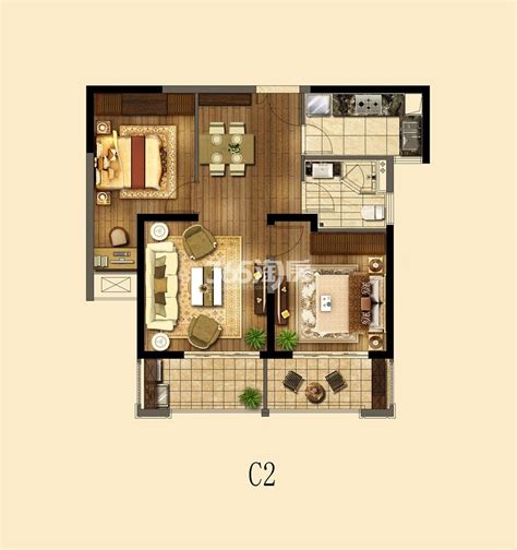 两江春城95平方三居室美式风格厨房装修效果图-家居美图_装一网装修效果图