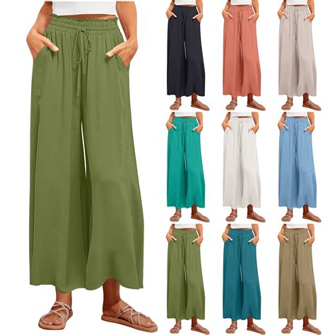 Antinious Wide Leg Sweatpants Women Casual Solid Silm Travel Pants ...