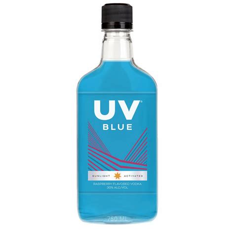 UV Vodka Blue Raspberry Flavored Plastic Bottle Vodka (750 ml) Delivery ...