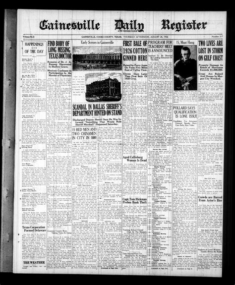Gainesville Daily Register and Messenger (Gainesville, Tex.), Vol. 42 ...