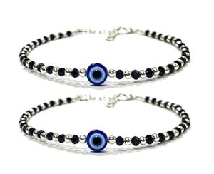 Buy MASTRA ARTIFICIAL EVIL EYE Charms Black thread Anklet (Payal) for ...