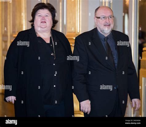 Minister of Health and Social Affairs Maggie De Block and her husband ...
