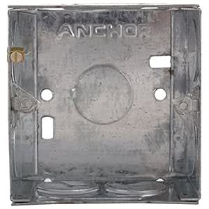 Anchor 21780 Metal GI Box Roma 1/2 Module, Silver : Amazon.in: Home ...