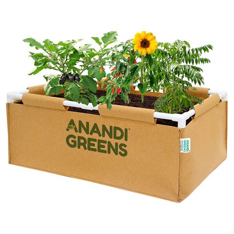 Geo Fabric Rectangular Grow Bag 2x1.5x1 ft (400 GSM) with PVC — Anandi ...