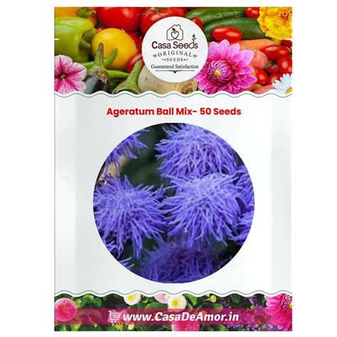 Ageratum Ball Mix- 50 Seeds – Casa De Amor