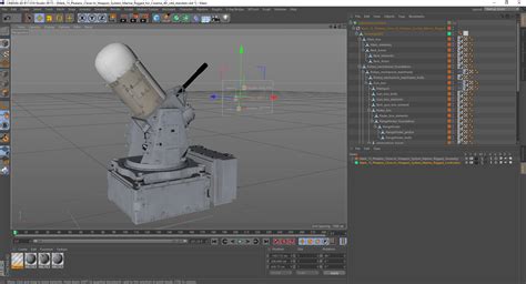 3D Mark 15 Phalanx Close-In Weapon System Marine Rigged for Cinema 4D ...
