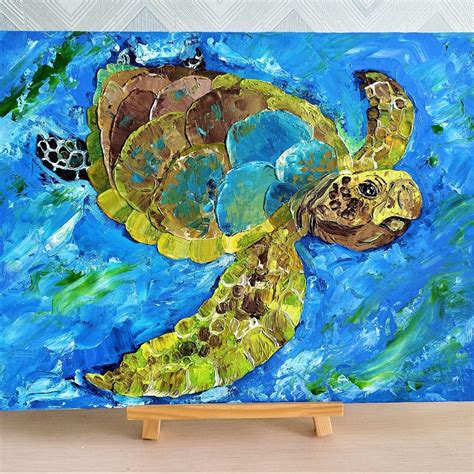 Turtle 2, acrylic, canvas board, 14 x 18 inch : r/CraftingWorld