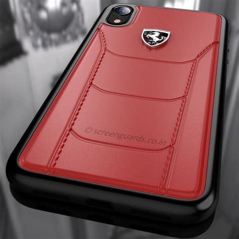 Ferrari ® Apple iPhone XR Official 488 GTB Logo Double Stitched Dual ...