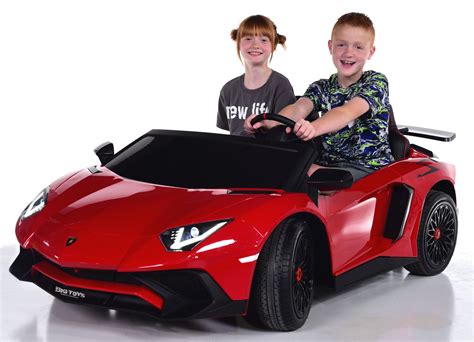 Giant 24v Big Kids Ride On Lamborghini XXL 180W Motor & Rubber Tires - Red - Big Toys Green Country