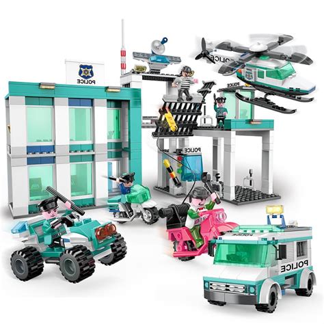 Buy ICW City Police Station Building Blocks Bricks for Kids (4156 (857 ...