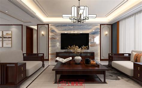 崇明区融创海上桃源130平新中式风格别墅装修效果图-精选案例 - 上海好的装修公司统帅装饰