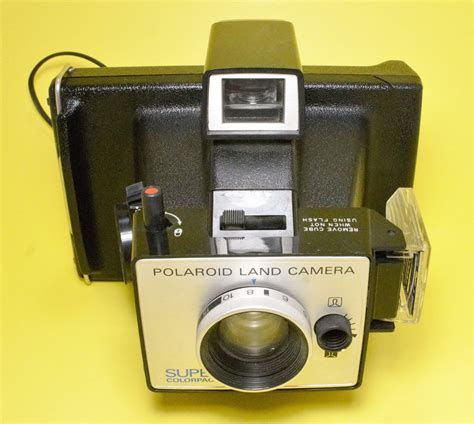 Vintage polaroid land camera super colorpack flash cube timer instant ...