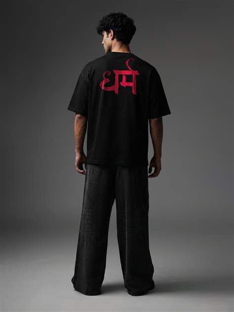 Ved Vibe Unisex Black Oversized T-Shirt – HAVVOK