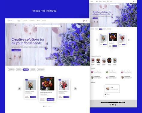 Flower website page Vectors - Download Free High-Quality Vectors from ...