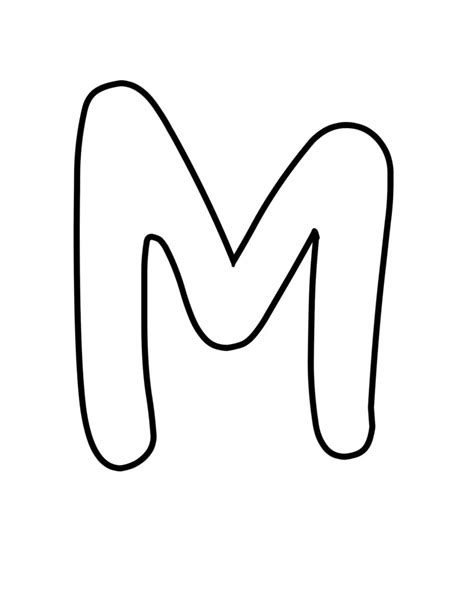 Letter M In Bubble Letters - Character Reference Letter