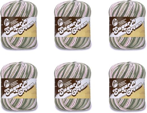 Amazon.com: Lily Sugar'N Cream Super Size Pink Camo Yarn - 6 Pack of 85g/3oz - Cotton - 4 Medium ...