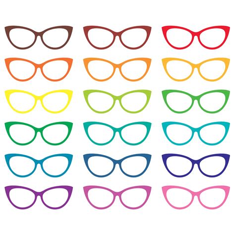 Colored Eyeglasses Clipart. Vector Eyeglasses Graphics. Fashion Clipart ...