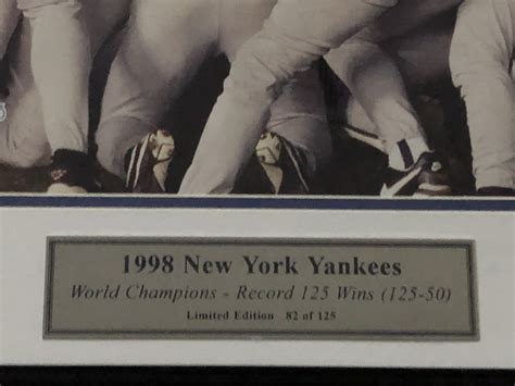 Charitybuzz: 1998 Yankee Team-Signed & Framed Photo