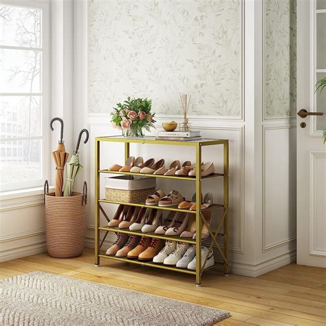 Modern Gold Shoe Rack