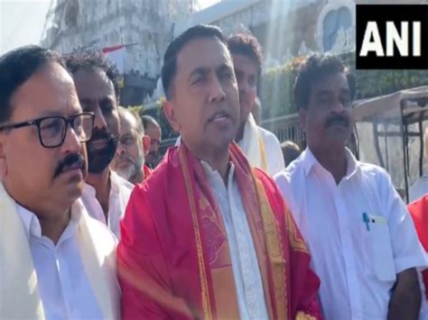 Goa CM Pramod Sawant offers prayers at Venkateswara Temple