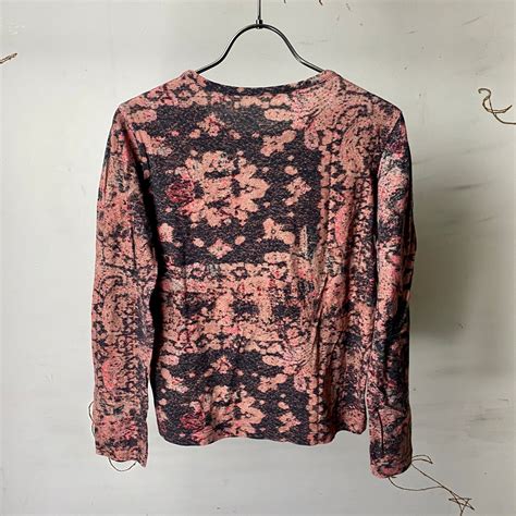 Y’s jacquard print long sleeves tee | NOIR ONLINE