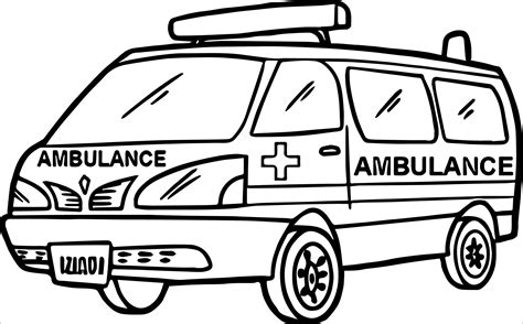 Ambulance Coloring Pages