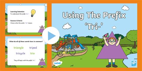 Words that Start with 'Tri-' | PowerPoint | Twinkl