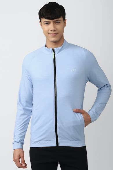 Buy Men Blue Solid Casual Jacket Online - 797285 | Peter England