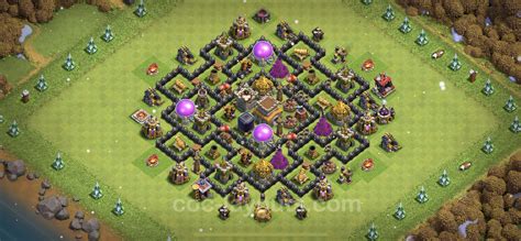 Farming Base TH8 with Link, Anti 3 Stars, Hybrid - Clash of Clans 2021 ...