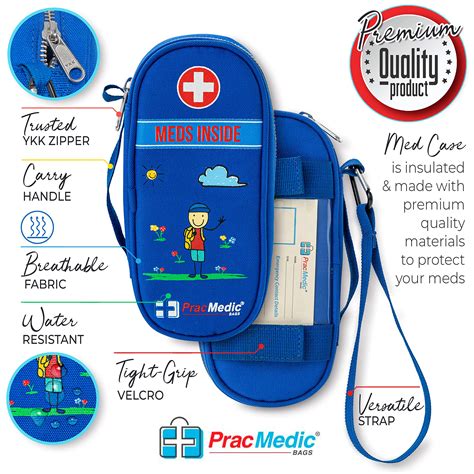 PracMedic Bags Epipen Carrying Case for Kids- Insulated, Holds 2 Epi ...