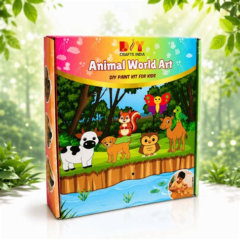 Animal World Art DIY Kit for Kids | Creative Screen-Free Art Kit – DIY ...