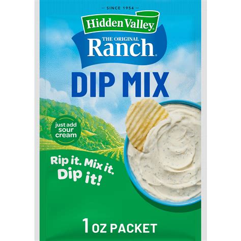 Hidden Valley Original Ranch Dips Mix, Gluten Free Fiesta Flavor, Quick ...