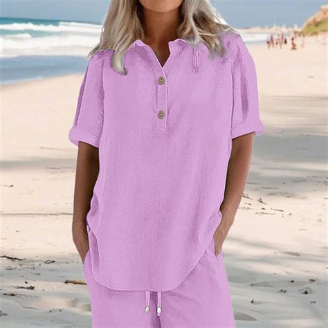 Casual Women Shirts Womens Daily Casual Solid Short Sleeve V Neck Shirt ...