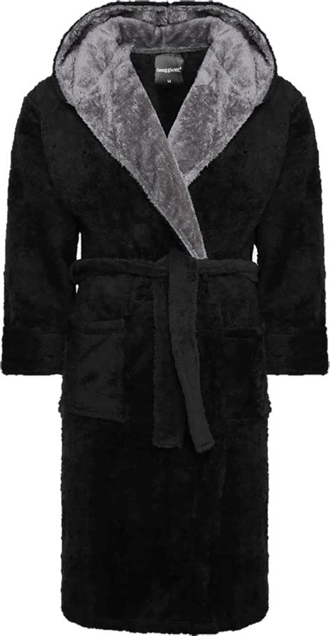 SnuggleME Dressing Gowns for Men | Super Soft Snuggle Hooded Dressing ...