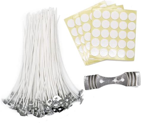 Buy CLCYICEN 100 pcs Candle Wick 6 in,100 pcs Candle Wicks Stickers and ...